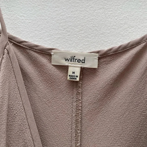 ARITZIA - Wilfred Moulin Dusty Rose Satin Lace Slip Dress - Picture 3 of 7